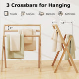 Tangkula Freestanding Towel Rack