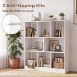 Tangkula 8-Cube Bookcase Modern Cubby Bookshelf
