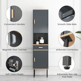 Tangkula Tall Bathroom Cabinet, Freestanding Storage Cabinet