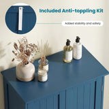 Tangkula Bathroom Storage Cabinet Freestanding Wooden Floor Cabinet