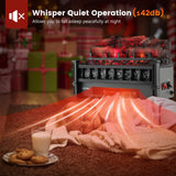 Tangkula 20" Electric Fireplace Log Set Heater with Adjustable Temp