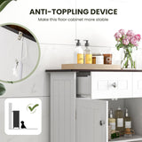 Tangkula Bathroom Storage Cabinet, Freestanding Floor Cabinet