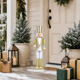 Tangkula 32.5" Christmas Nutcracker with Tall Hat & Scepter