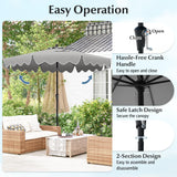 Tangkula 9 FT Patio Umbrella with Crank Handle