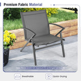 Tangkula Patio Chairs with Heavy Duty Metal Frame