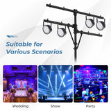 Tangkula Audio Mobile DJ Light Stand, LED Light Stand w/ Multi Arm, Height Adjustment(73”-138”)