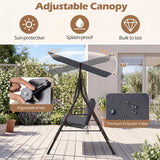 Tangkula 3 Person Porch Swing with Removable Cushions