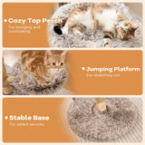 Tangkula Solid Wood Cat Tree for Indoor Kittens