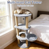 Tangkula 47 Inch Multi-Level Cat Tower with Scratching Posts