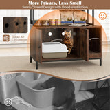Tangkula Litter Box Enclosure with Shelves