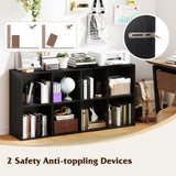 Tangkula 8-Cube Bookcase with 8 Open Shelves & 2 Anti-Tipping Kits