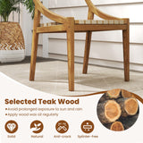 Tangkula Outdoor Dining Chair with Webbing Seat & Backrest