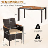 Tangkula 7 Pieces Outdoor Dining Set for Backyard