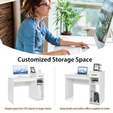 Compact Computer Desk, Perfect Small Desk for Samll Space, Modern Simple Wooden Study Desk Writing Desk