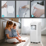 8000 BTU Portable Air Conditioner with Remote Control