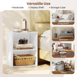 Tangkula 2-Cube Floor Standing Open Bookshelf 5-Position Adjustable Shelf