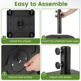 Tangkula 150 Lbs Umbrella Base with 4 Wheels
