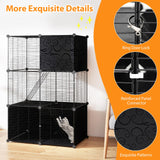 Tangkula 3-Tier Large Cat Enclosure with 2 Ladders