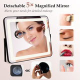 Tangkula Vanity Mirror with LED Lights, 22" x19" Lighted Mirror w/Dimmable 3 Color Modes