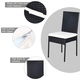 Tangkula 10 Pieces Wicker Patio Dining Set, Outdoor Rattan Table & Chairs Set with Padded Cushions