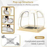 Tangkula All Weather Sports Tent for 5-6 People, Pop Up Instant Tent with Waterproof Tarp Floor