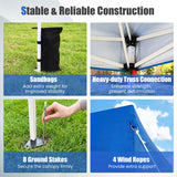 Tangkula 10x10 Ft Pop Up Canopy with Sidewall UPF50+ Commercial Canopy