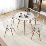 Tangkula 5-Piece Dining Table Set for 4, Kitchen Table Set with PET Seat