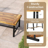 Tangkula Outdoor Acacia Wood Coffee Table