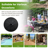 Tangkula Umbrella Base, 31 lbs Capacity Heavy-Duty Patio Outdoor Round Umbrella Stand for 9 ft Umbrella