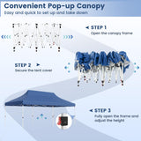 Tangkula 10x20 Ft Pop Up Canopy, Instant Setup Canopy Tent with 12 Stakes & 6 Ropes