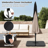 Tangkula 10FT Offset Hanging Umbrella with Cover