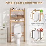 Tangkula 3-Tier Over The Toilet Storage Rack Freestanding Space Saver for Laundry Room