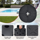 Tangkula 4 Pieces 185lbs Cantilever Offset Patio Umbrella Base, Water & Sand Filled Heavy Duty Outdoor Umbrella Stand