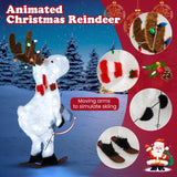 Tangkula Lighted Christmas Reindeer Decoration