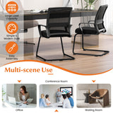 Tangkula Office Guest Chair with Lumbar Support