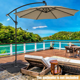 Tangkula 4Pcs 13L 220 lbs Cantilever Offset Patio Umbrella Base
