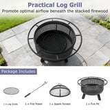 Tangkula Fire Pit for Outside Wood Burning