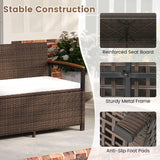 Tangkula 45 Gallon Outdoor Bench with Storage for Porch Backyard Poolside