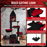Tangkula Gothic Cat Tree 63 Inch Tall Halloween Cat Tower