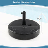 Tangkula 114 lbs Umbrella Base with Handle for 1.5"-1.9" Poles