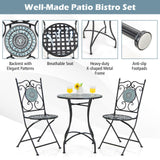Tangkula 3 Pieces Patio Bistro Set