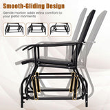 Tangkula Outdoor Glider Chair with Metal Frame & Armrests (1/2)