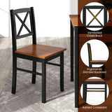 Tangkula 5-Piece Mid-Century Modern Dining Table Set for 4