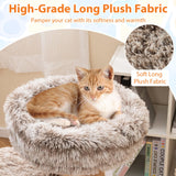 Tangkula Solid Wood Cat Tree with Scratching Posts