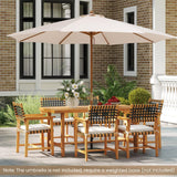 Tangkula 63” Acacia Wood Dining Table for 6 People