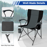 Tangkula Camping Chair with Cup Holder for Beach