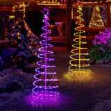 6FT Spiral Christmas Tree with APP Smart Decoration Tree with 135 Multi-Color LED Lights