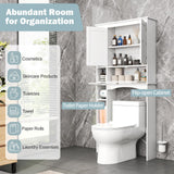 Tangkula Over the Toilet Storage Cabinet with Toilet Paper Holder