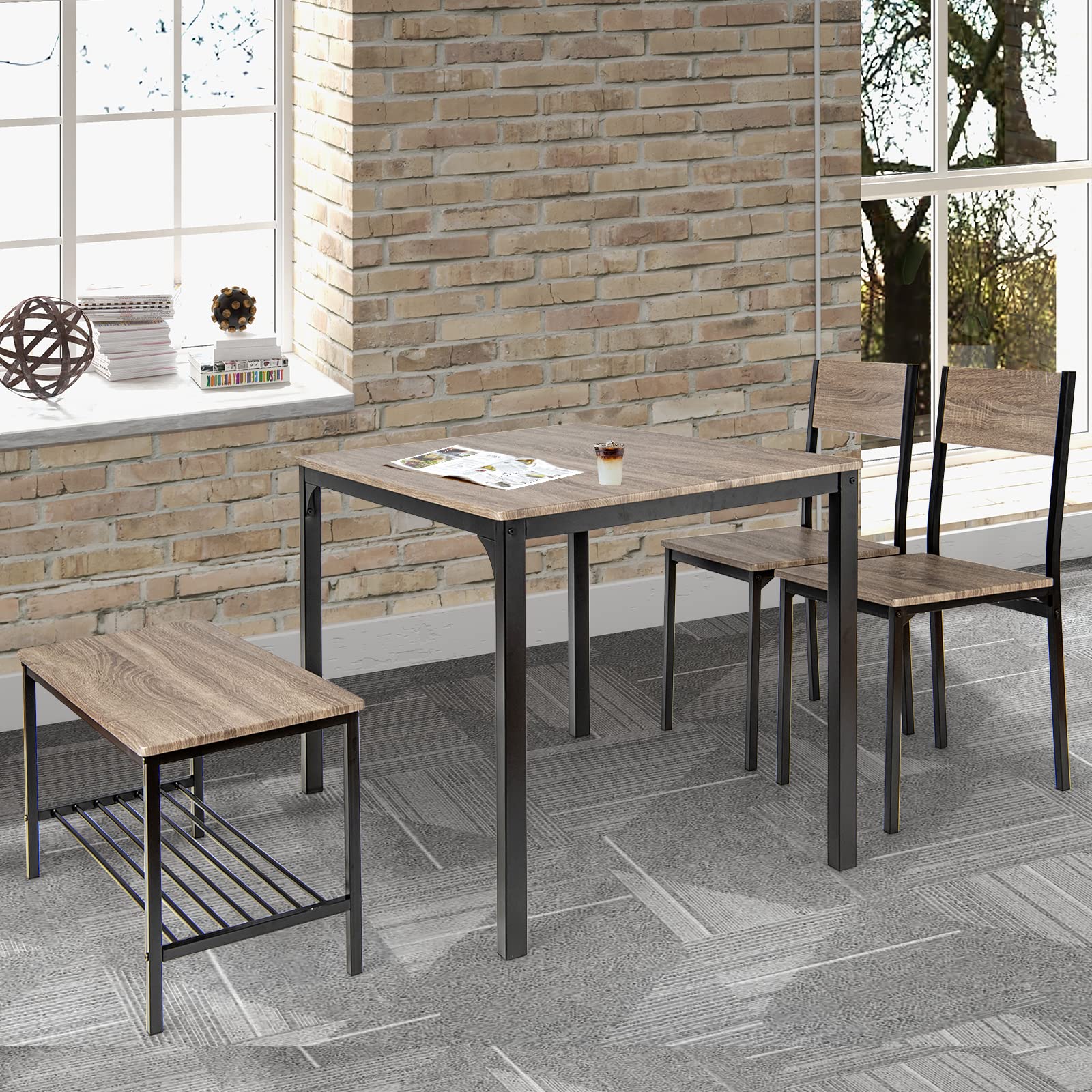 4-Piece Dining Table Set - Tangkula