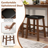 Tangkula 4 Piece Counter Height Dining Set for Living Room